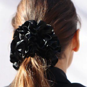 Maryam Nassir Zadeh Black Carnation Scrunchie